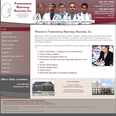 Fredericksburg Nephrology Associates, Nephrology
